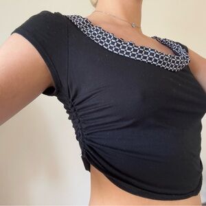 BOAT NECK Ruched top